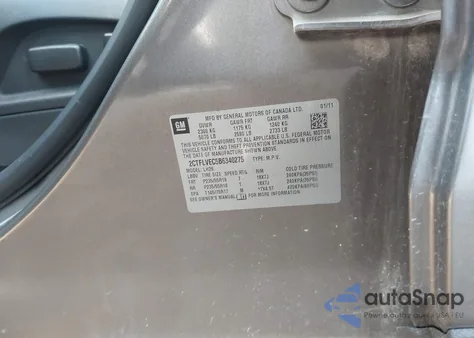 2011 GMC Terrain Slt-1 z USA, uszkodzony, nr VIN 2CTFLVEC5B6340275